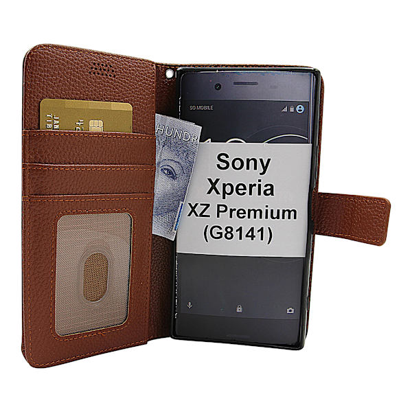 New Standcase Wallet Sony Xperia XZ Premium (G8141) Brun