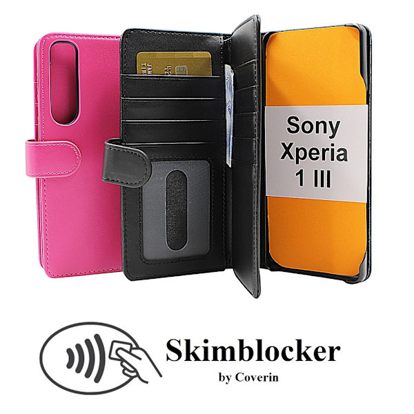 Skimblocker XL Wallet Sony Xperia 1 III (XQ-BC52) Hotpink