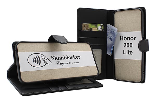 Skimblocker Honor 200 Lite 5G Plånboksfodral Brandy