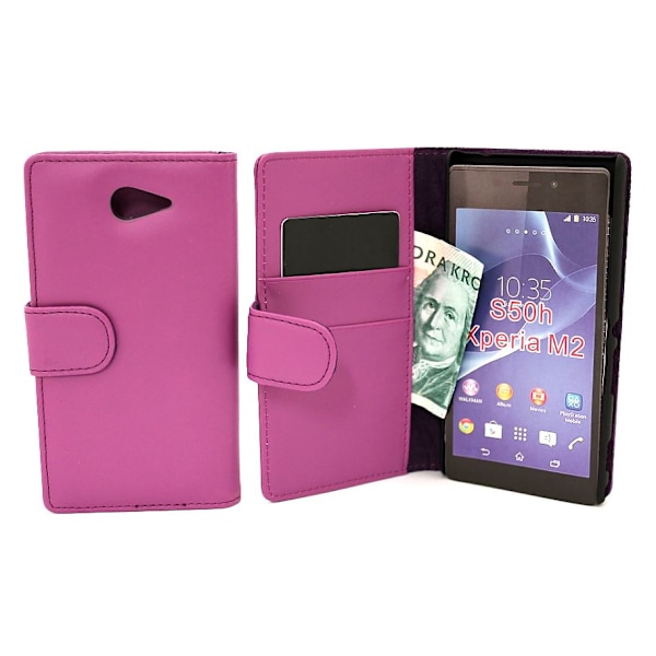 Plånboksfodral Sony Xperia M2 (D2303) Lila