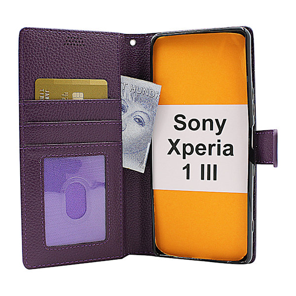 New Standcase Wallet Sony Xperia 1 III (XQ-BC52) Ljusblå