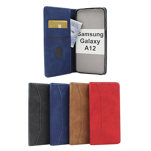 Fancy Standcase Wallet Samsung Galaxy A12 Brun