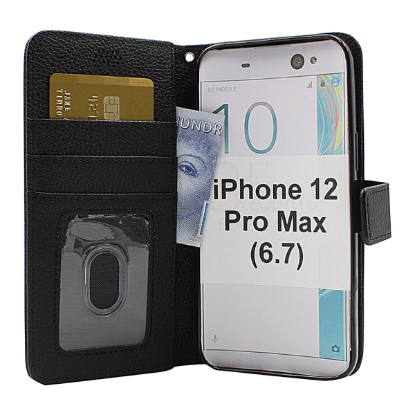 New Standcase Wallet iPhone 12 Pro Max (6.7) (Svart) Svart