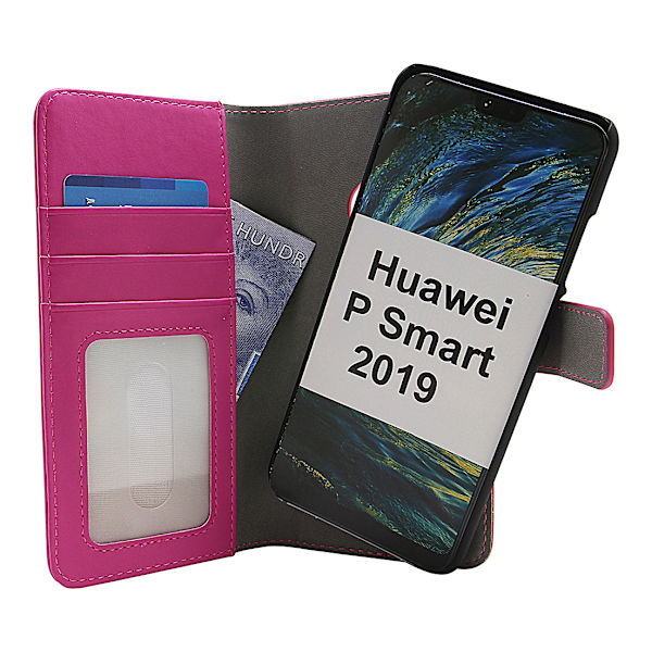 Skimblocker Magnet Wallet Huawei P Smart 2019 Hotpink