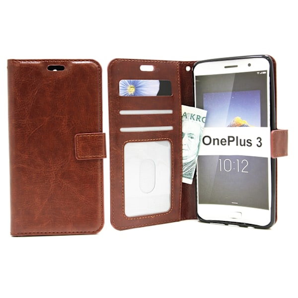 Crazy Horse Wallet OnePlus 3T Brun H745