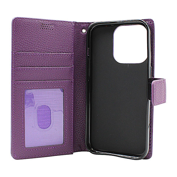 New Standcase Wallet iPhone 15 Pro Ljusblå