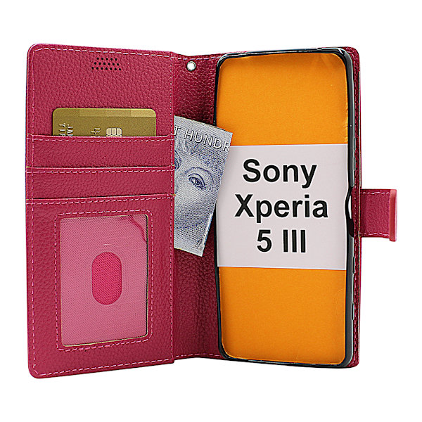 New Standcase Wallet Sony Xperia 5 III (XQ-BQ52) Svart