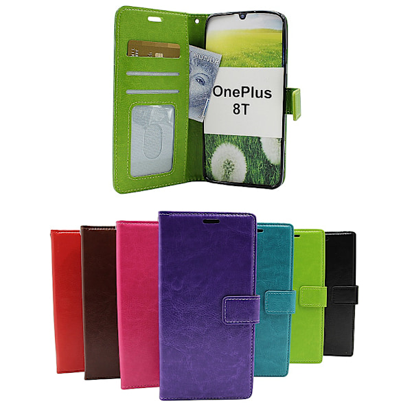 Crazy Horse Wallet OnePlus 8T (Svart) Svart