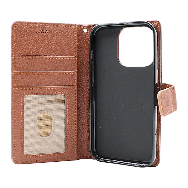 New Standcase Wallet iPhone 15 Pro Ljusblå