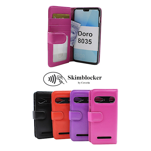 Skimblocker Plånboksfodral Doro 8035 Röd