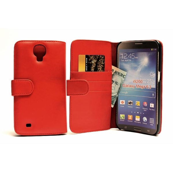 Plånboksfodral Samsung Galaxy Mega (i9205) Röd