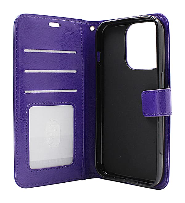 Crazy Horse Wallet iPhone 15 Pro Grön