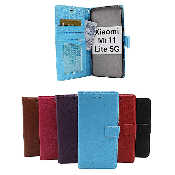 New Standcase Wallet Xiaomi Mi 11 Lite / Mi 11 Lite 5G Ljusblå
