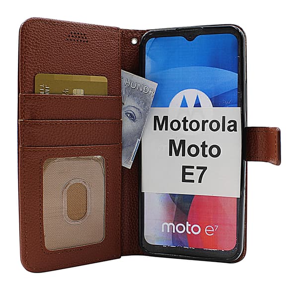 New Standcase Wallet Motorola Moto E7 Röd