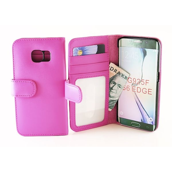 Plånboksfodral Samsung Galaxy S6 Edge (G925F) Hotpink