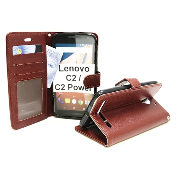 Crazy Horse Wallet Lenovo C2 Power Brun D664