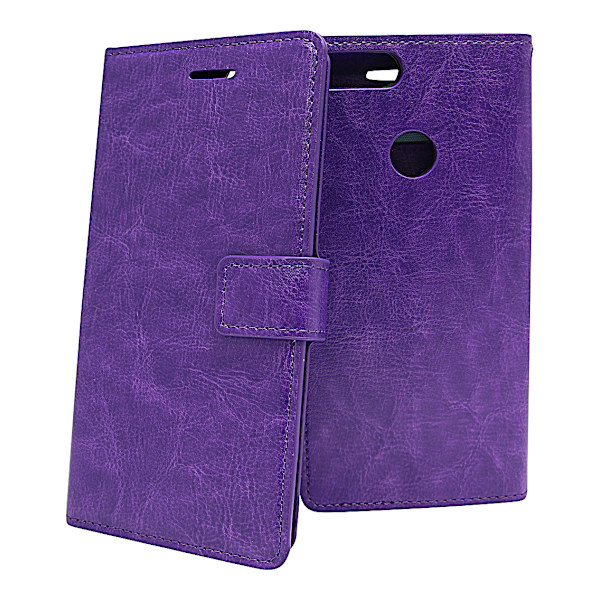 Crazy Horse Wallet Huawei P Smart Lila