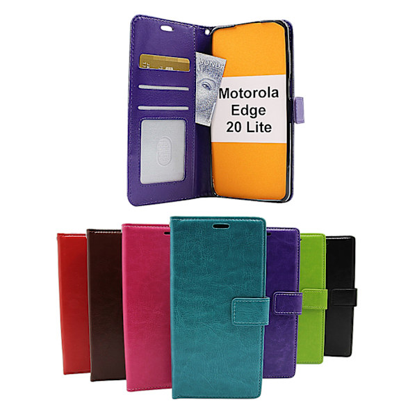 Crazy Horse Wallet Motorola Edge 20 Lite Turkos