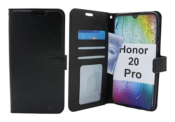 Crazy Horse Wallet Honor 20 Pro Svart