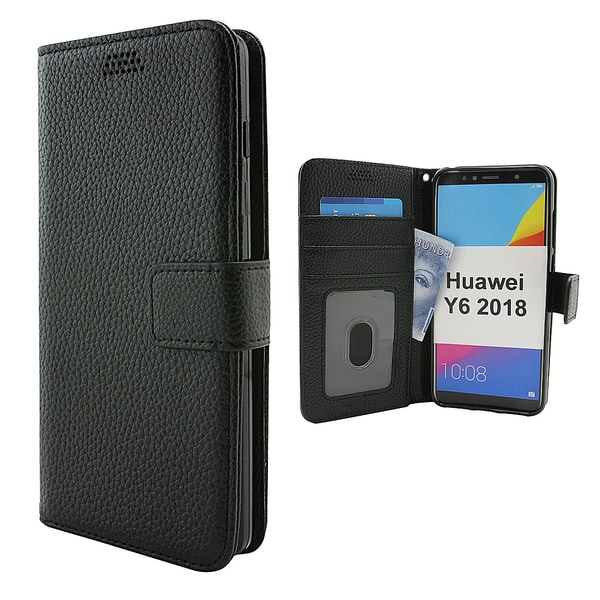 Standcase Wallet Huawei Y6 2018 Svart