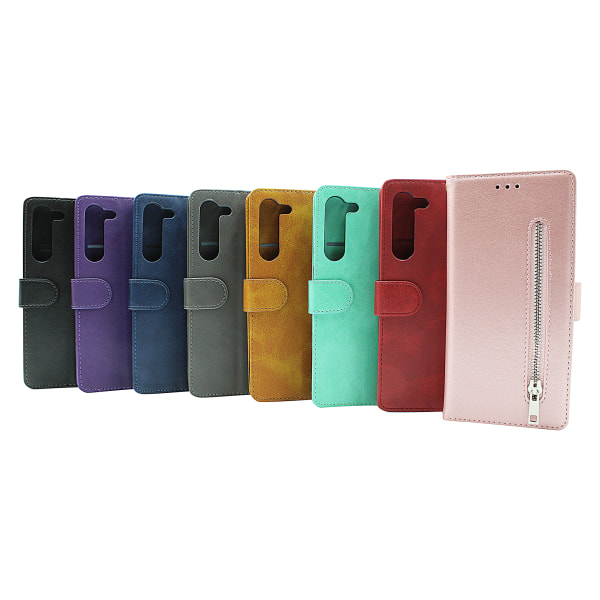 Zipper Standcase Wallet Samsung Galaxy S23 Plus 5G Grå