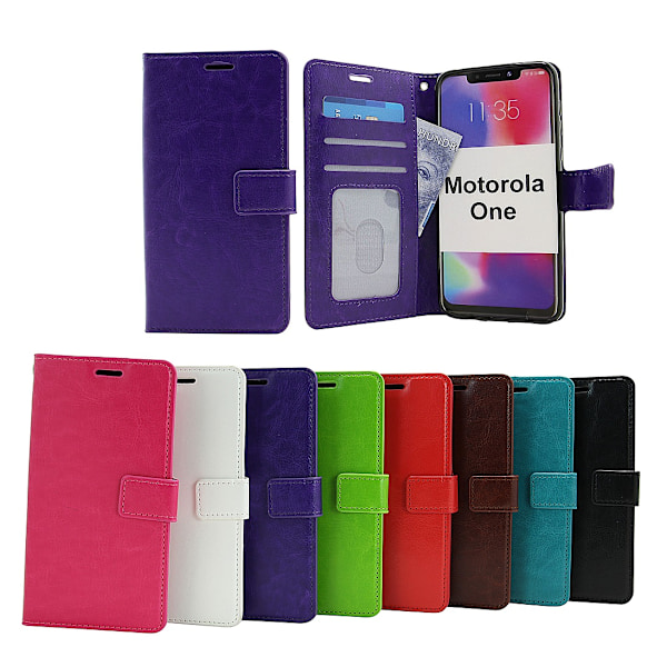 Crazy Horse Wallet Motorola One Grön