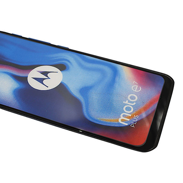 Full Frame Glas skydd Motorola Moto E7 Plus (Svart)