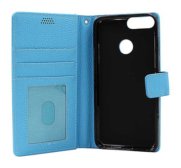 Standcase Wallet Huawei P Smart (FIG-LX1) Ljusblå