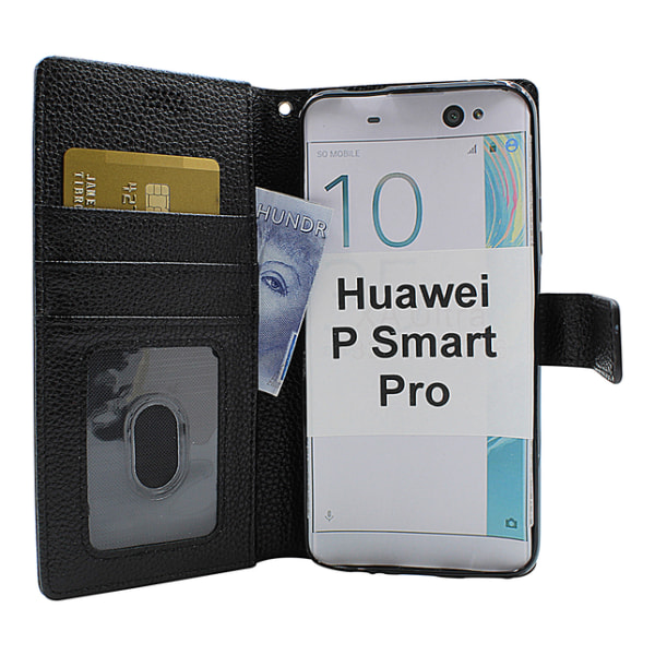 New Standcase Wallet Huawei P Smart Pro (STK-L21) Svart