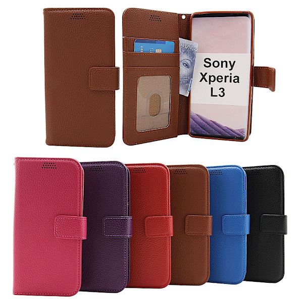 New Standcase Wallet Sony Xperia L3 Brun