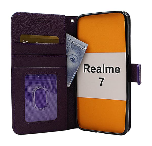 New Standcase Wallet Realme 7 Röd