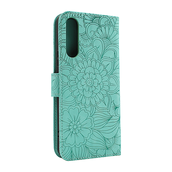 Flower Standcase Wallet Sony Xperia 10 V 5G Svart