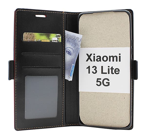 Lyx Standcase Wallet Xiaomi 13 Lite 5G Marinblå