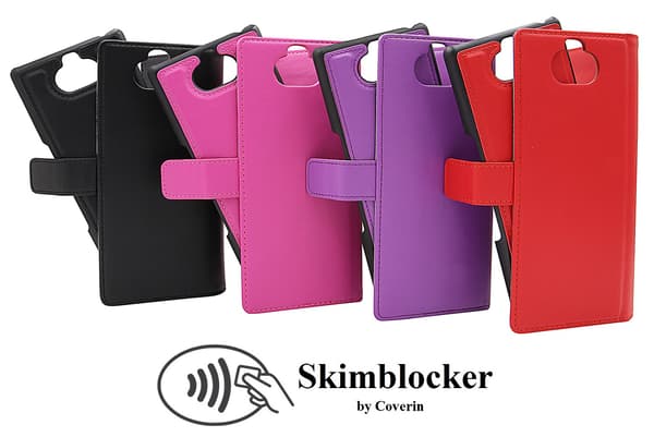 Skimblocker Magnet Wallet Sony Xperia 10 Plus Lila