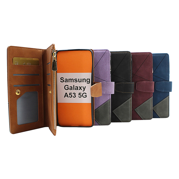 XL Standcase Lyxfodral Samsung Galaxy A53 5G (A536B) Vinröd