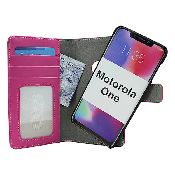 Skimblocker Magnet Wallet Motorola One Hotpink