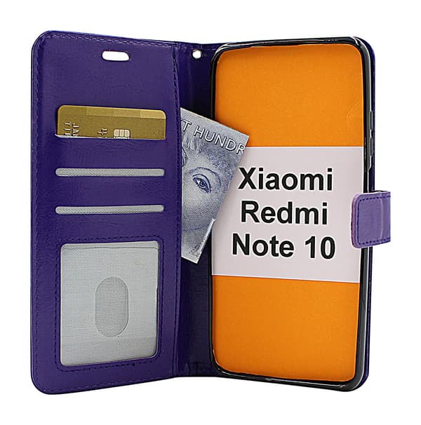 Crazy Horse Wallet Xiaomi Redmi Note 10 Röd