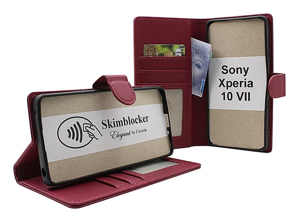 Skimblocker Sony Xperia 10 VII Plånboksfodral Brandy