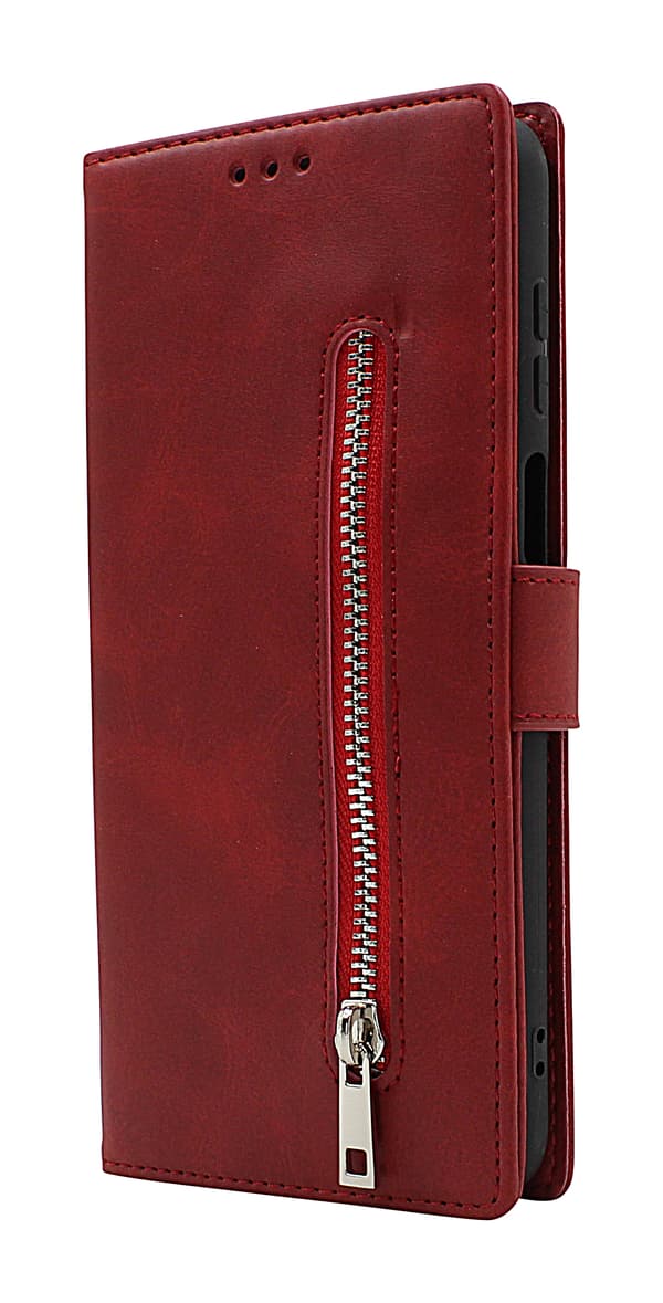 Zipper Standcase Wallet Motorola Moto G22 Grå