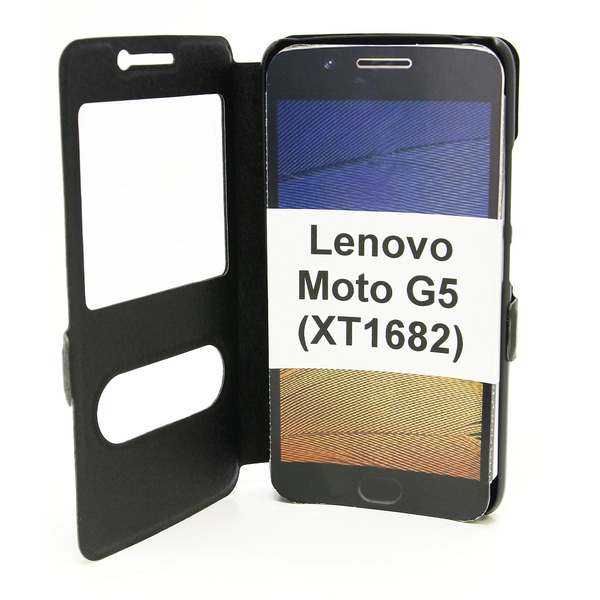 Flipcase Lenovo Moto G5 (XT1682 / XT1676) Svart