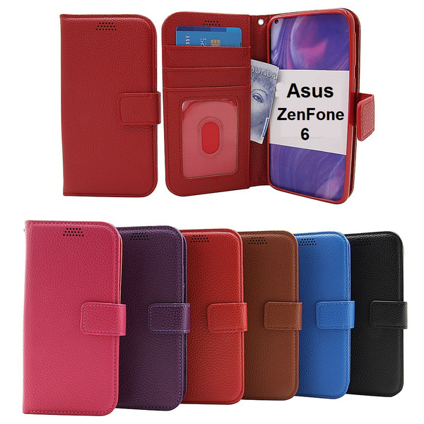 New Standcase Wallet Asus ZenFone 6 (ZS630KL) Brun