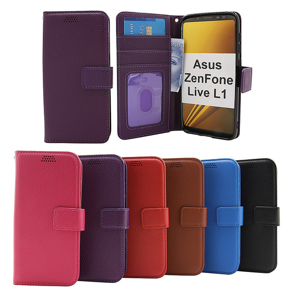 New Standcase Wallet Asus ZenFone Live L1 (ZA550KL) Hotpink