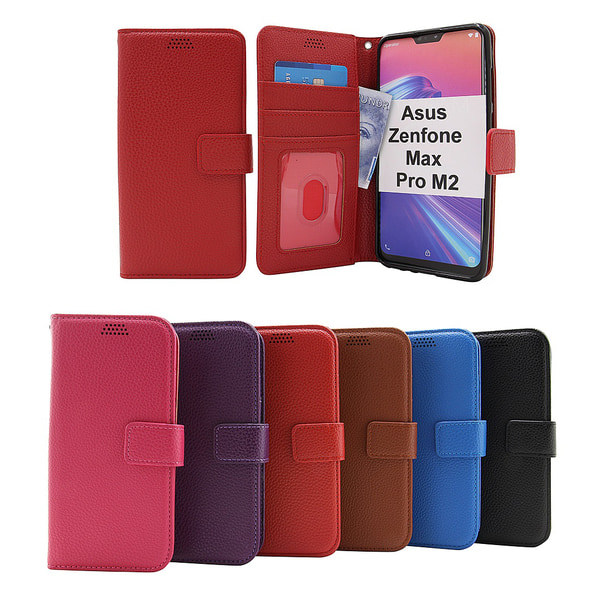 New Standcase Wallet Asus Zenfone Max Pro M2 (ZB631KL) Lila