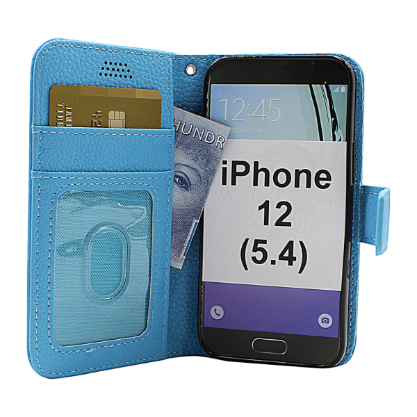 New Standcase Wallet iPhone 12 (5.4) (Svart) Lila