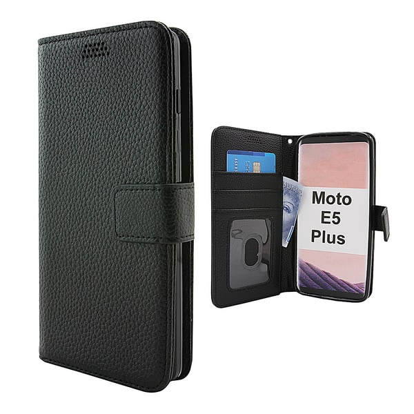 New Standcase Wallet Motorola Moto E5 Plus Blå