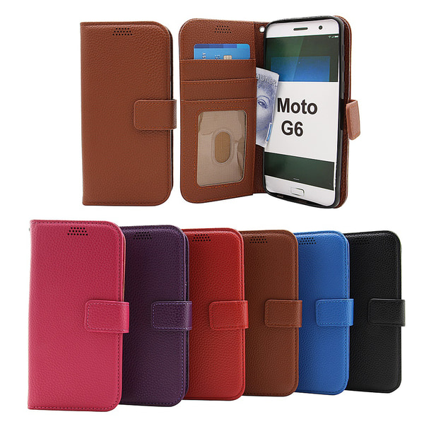 New Standcase Wallet  Motorola Moto G6 Röd