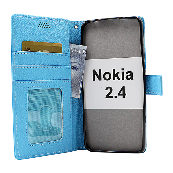 New Standcase Wallet Nokia 2.4 Hotpink