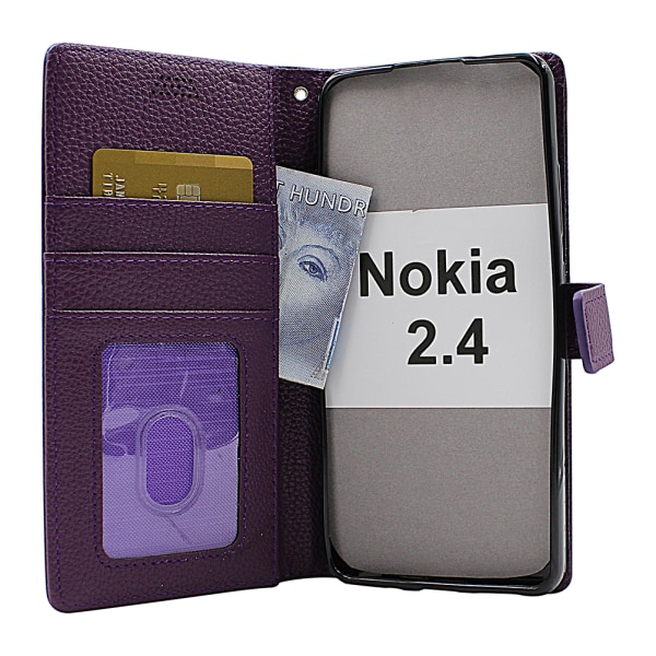 New Standcase Wallet Nokia 2.4 Hotpink