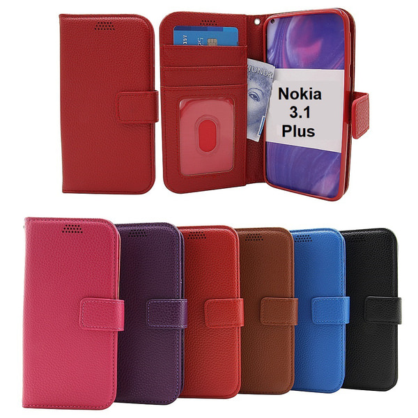 New Standcase Wallet Nokia 3.1 Plus Svart