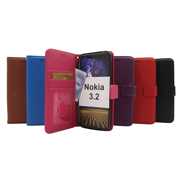 New Standcase Wallet Nokia 3.2 Blå